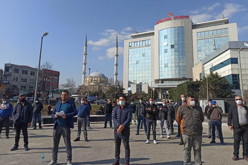 Bayrampaşa Belediyesi işçileri dayatılan sefalet sözleşmesine karşı eylem yaptı