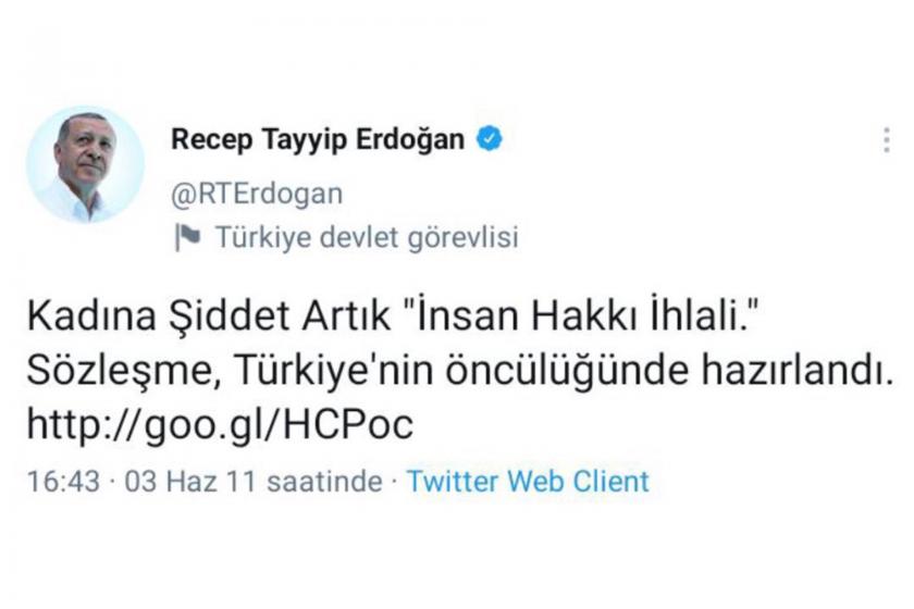 @RTErdogan hesabından yapılan paylaşımın ekran görüntüsü