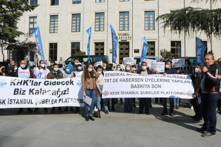 KESK İstanbul Şubeler Platformu üyeleri KHK'liler için eylem yaptı