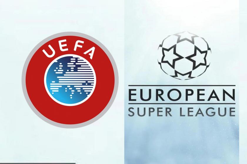 UEFA ve European Super League logoları