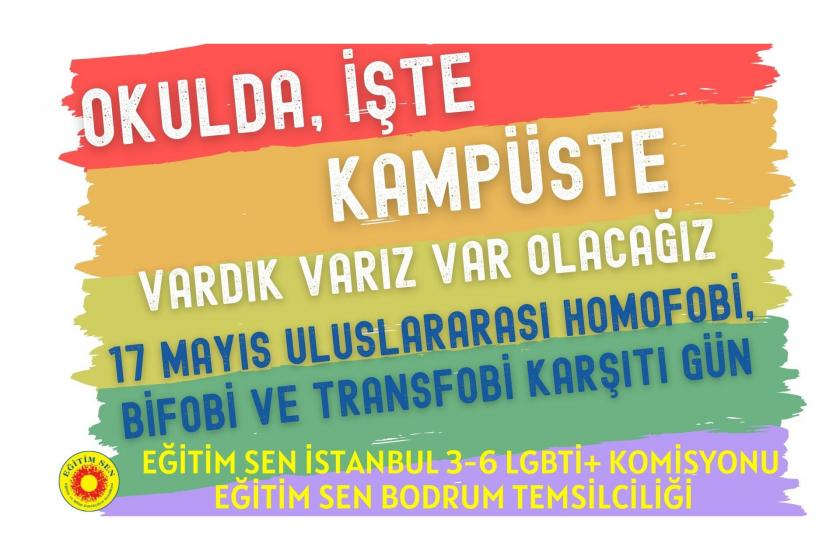 17 Mayıs Uluslararası Homofobi, Transfobi ve Bifobi Karşıtı Günü afişi