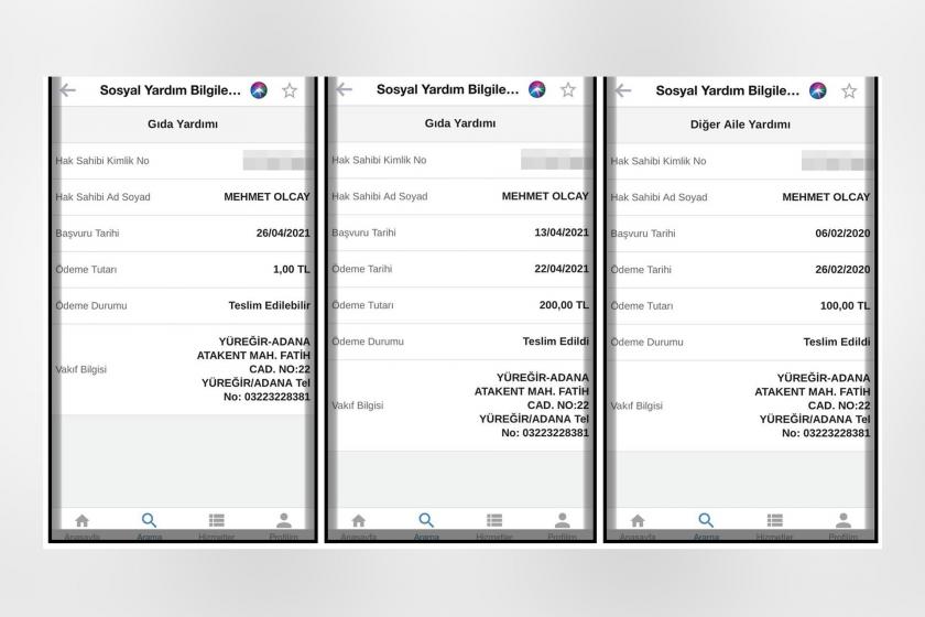 Mehmet Olcay'ın hesabına yatırılan parayı gösteren ekran görüntüleri