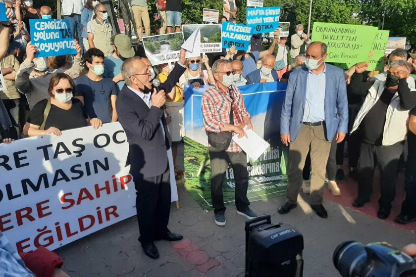 Cengiz Holding’in İkizdere'deki taş ocağı projesine karşı Kadıköy’de eylem