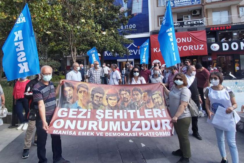 Gezi Direnişinin 8'inci yıl dönümünde Manisa'da düzenlenen anma etkinliğinden bir fotoğraf.