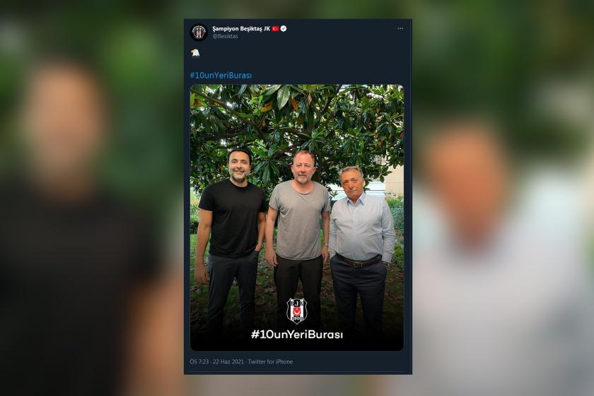 Beşiktaş kulübünün Twitter gönderisi