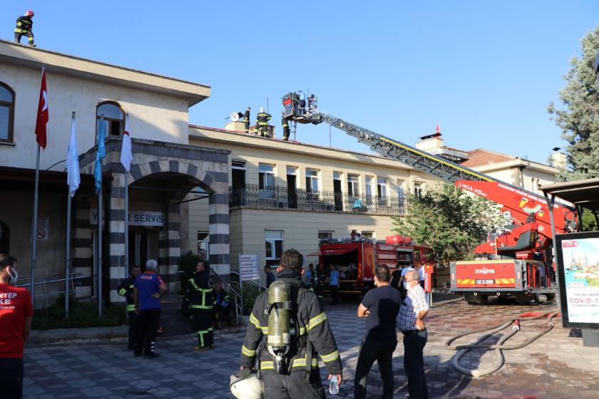 Antep'teki MMT Amerikan Hastanesi'nde yangın çıktı