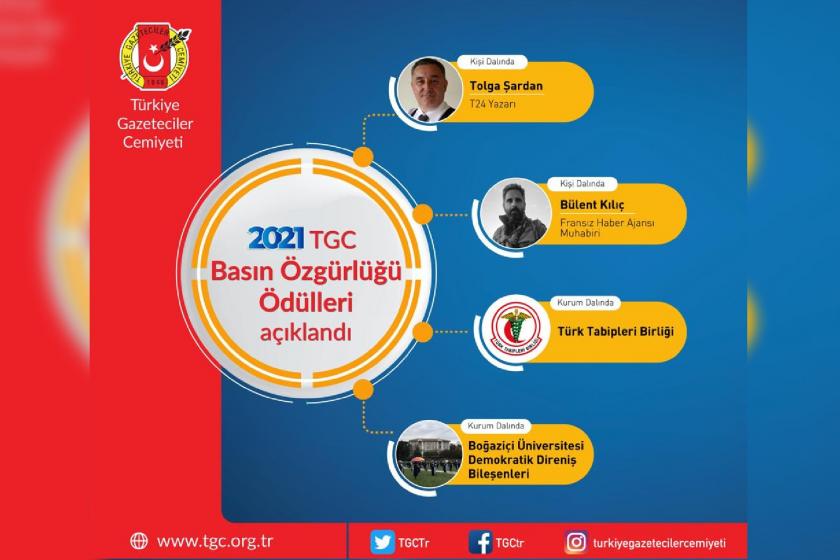 TGC 2021 Basın Özgürlüğü Ödülleri açıklandı