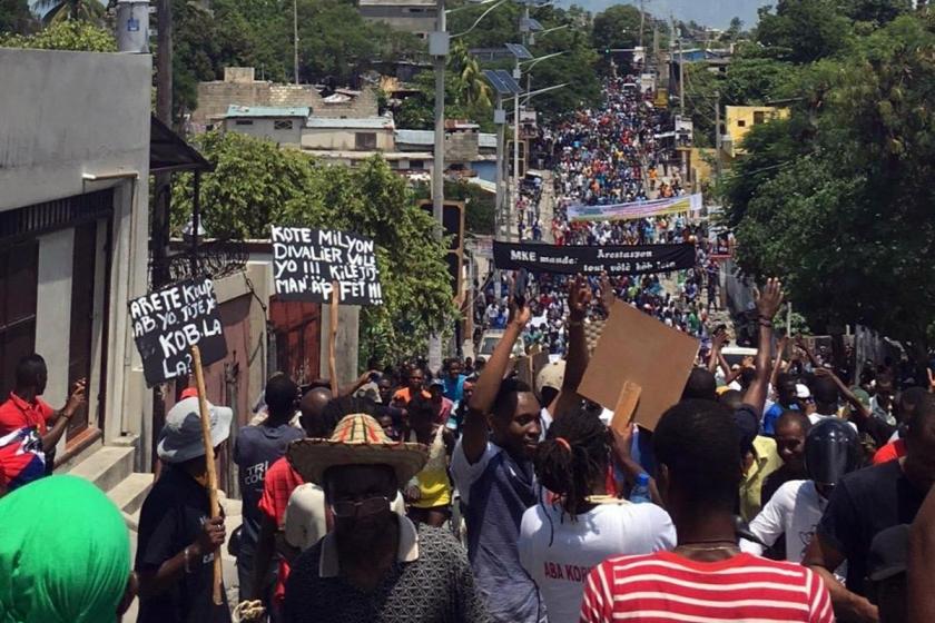 Haiti'de protesto