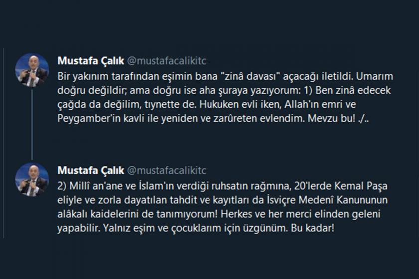 Mustafa Çalık'ın tweetlerinin ekran alıntısı