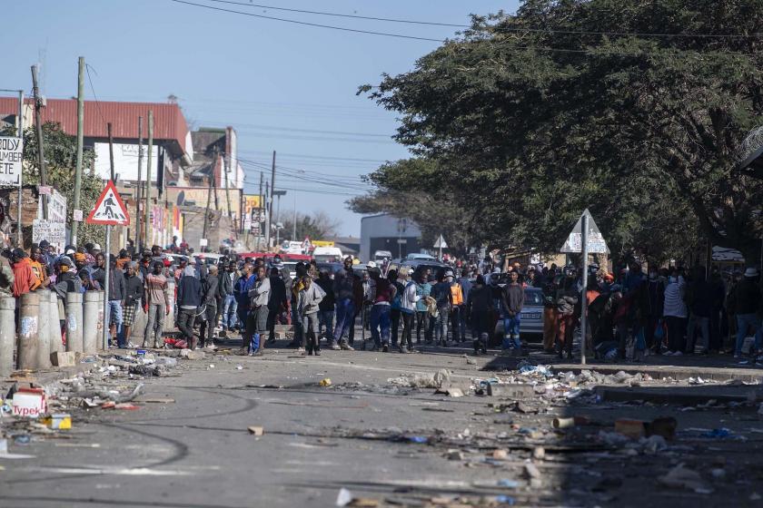 Güney Afrika'daki protestocular