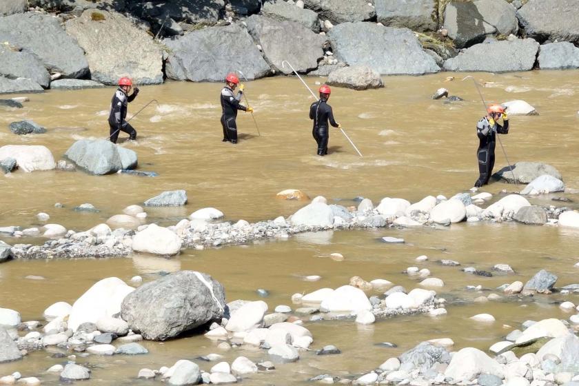 Rize'de derede arama çalışmaları