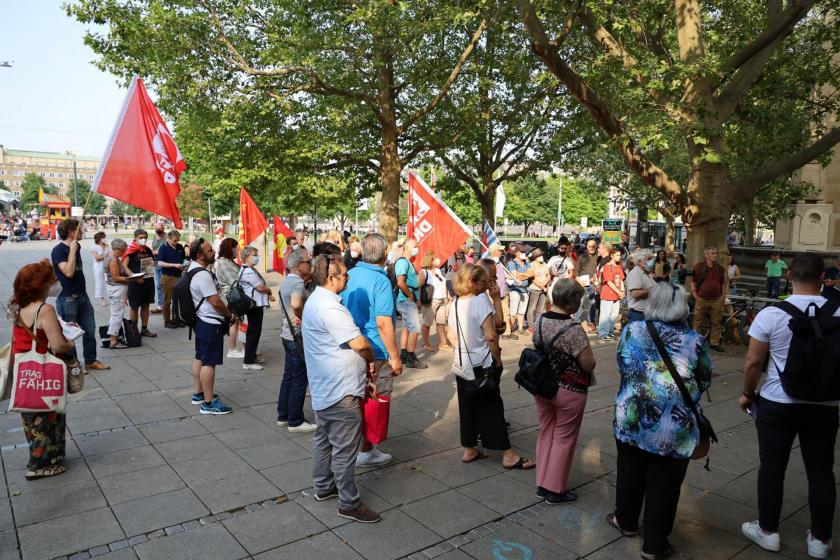 Almanya'da DKP'nin seçime girememesi kararı protesto edildi