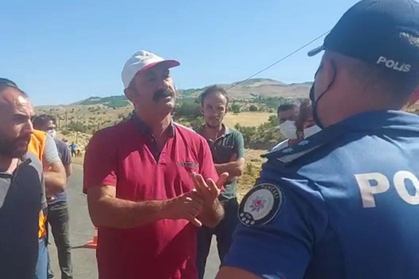 Dersim Hozat'ta çıkan orman yangınını söndürmek isteyenlere polis engel oldu