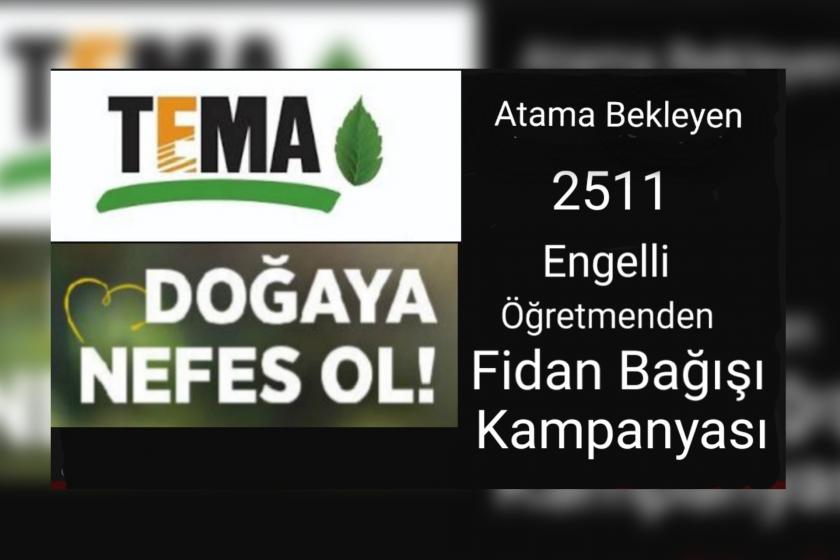 atama bekleyen engelli öğretmenlerin fidan dikimi kampanyası görseli