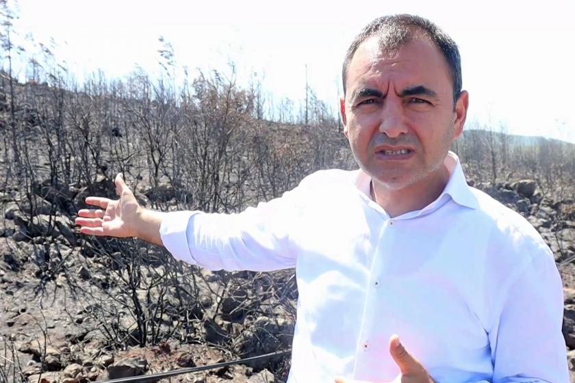 Emek Partisi (EMEP) Genel Başkanı Ercüment Akdeniz, Muğla’nın Milas ve Bodrum ilçelerinde yangından etkilenen bölgelerde incelemede bulundu.