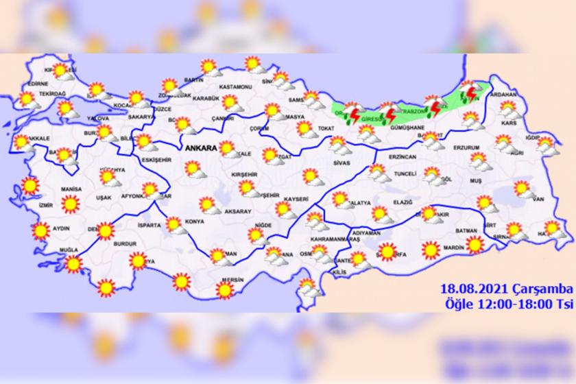 Türkiye hava durumu tahmini