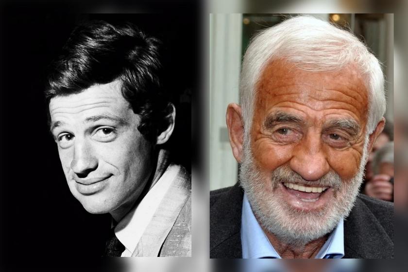 Jean-Paul Belmondo'nun gençliği (solda) ve 2013 yılındaki hali