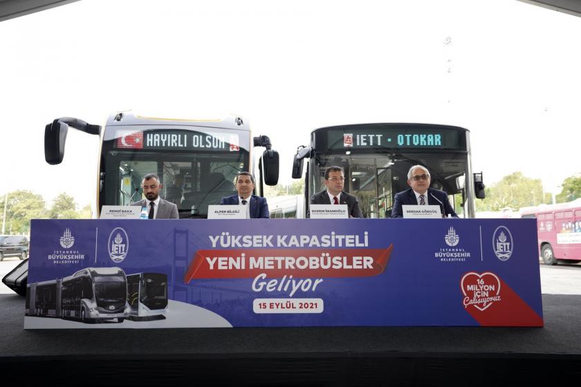 Yeni alınan metrobüsler için imza töreni yapıldı