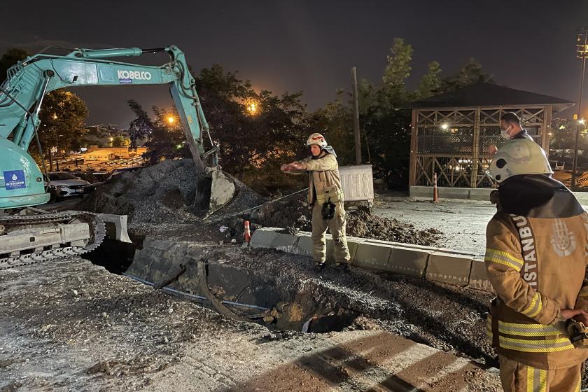 İstanbul Eyüpsultanda toprak kaymasının meydana geldiği yer