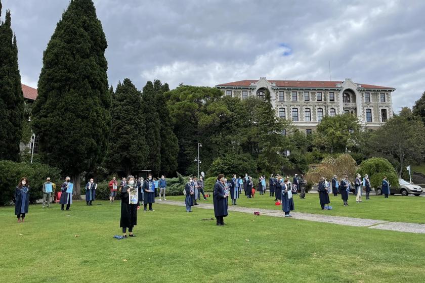 Boğaziçi Üniversitesi akademisyenleri eylem yaptı