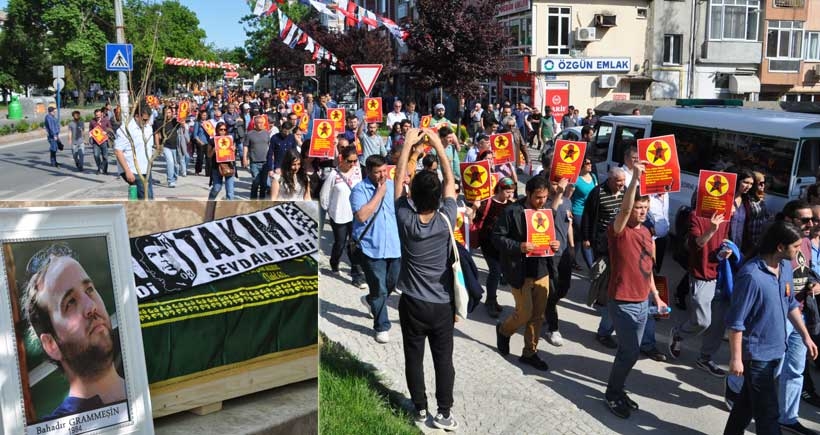 Bıçaklanarak öldürülen ÖDP’li Bahadır Grammeşin son yolculuğuna uğurlandı