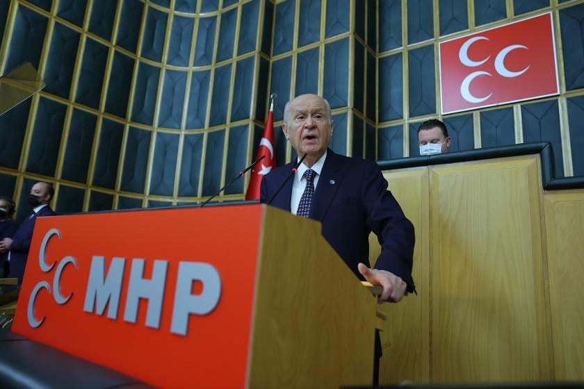 MHP Genel Başkanı Devlet Bahçeli partisinin grup toplantısında konuşurken