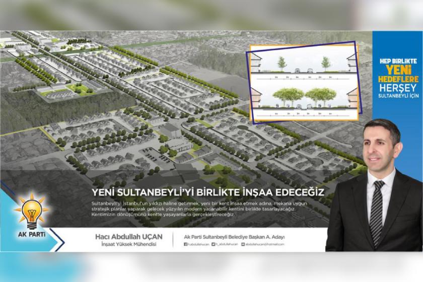 Hacı Abdullah Uçan'ın seçim afişi