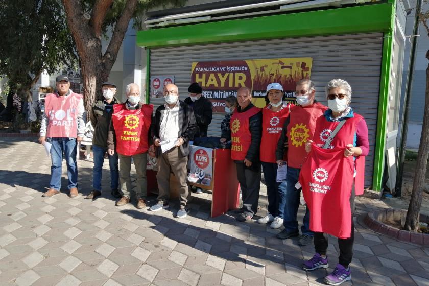 Balıkesir Körfezi'nde Emek Barış ve Demokrasi Güçleri 'Pahalılığa ve işsizliğe hayır' mitingi düzenliyor