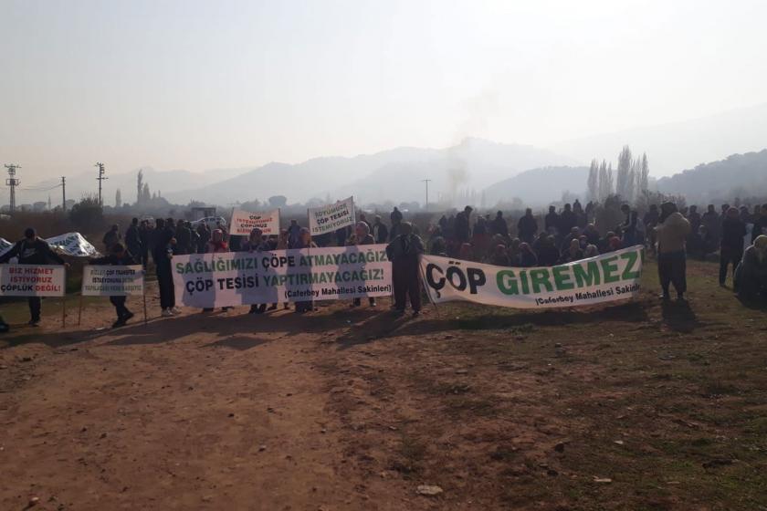 Manisa'nın Salihli ilçesi Caferbey köylülerinin meralarının çöplük yapılmasına karşı mücadelesi devam ediyor.