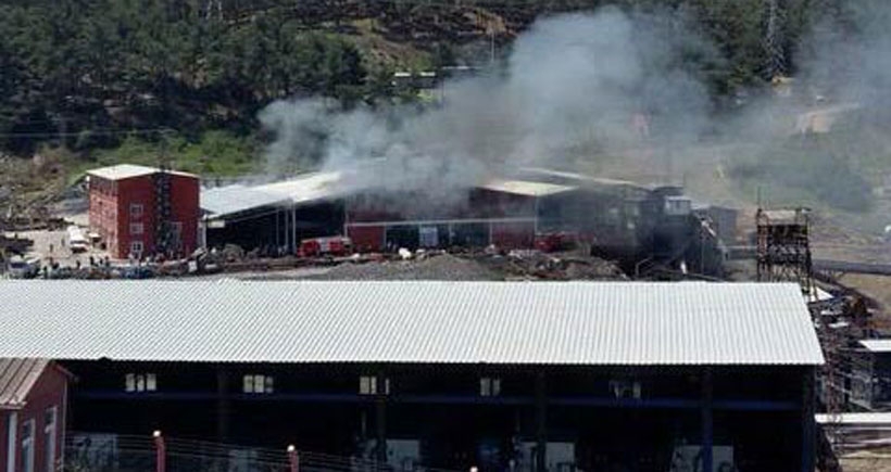 Soma'da maden sahasında korkutan yangın