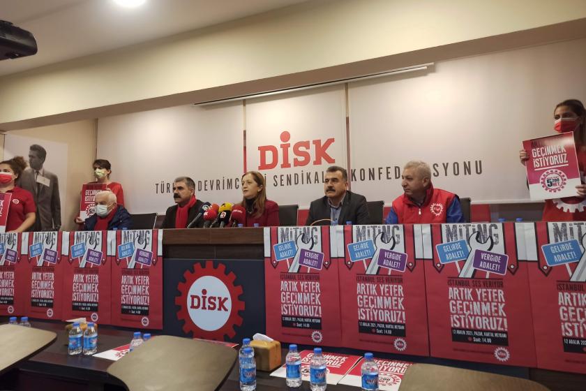 DİSK basın toplantısı 