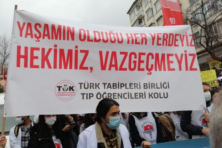 TTB tıp öğrencileri kolu yürüyüş yaptı