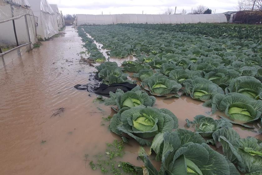 Çanakkale Biga'da sağnak yağış hayatı olumsuz etkiledi