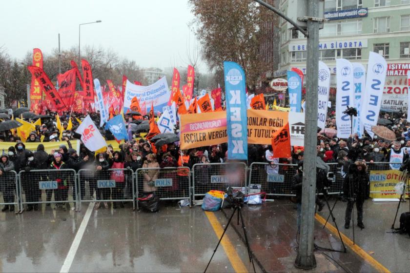 KESK'in Ankara'da düzenlediği mitingden bir fotoğraf.