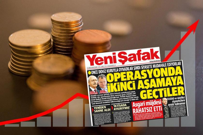 Yeni Şafak gazetesinin 19 Aralık 2021 Pazar günkü manşet haberi