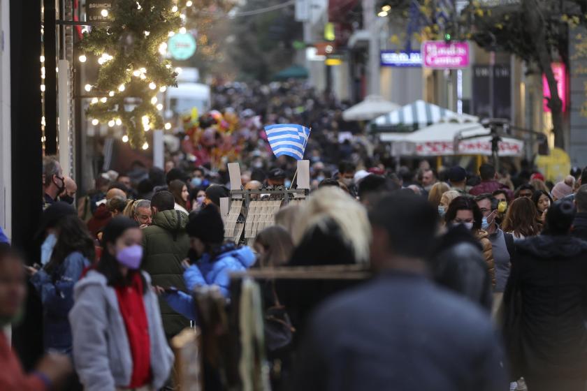 Yunanistan'da kalabalık sokak