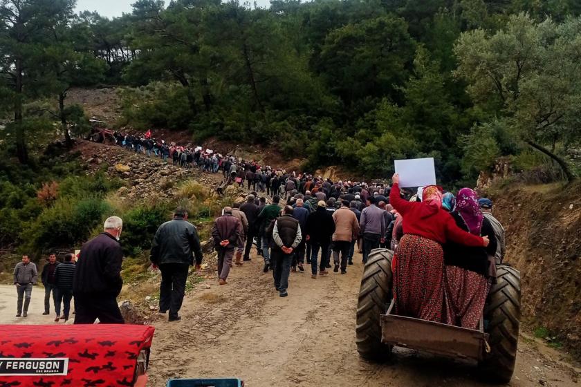 Germencik köylüleri MTA'nın bilgilendirme toplantısını protesto etti