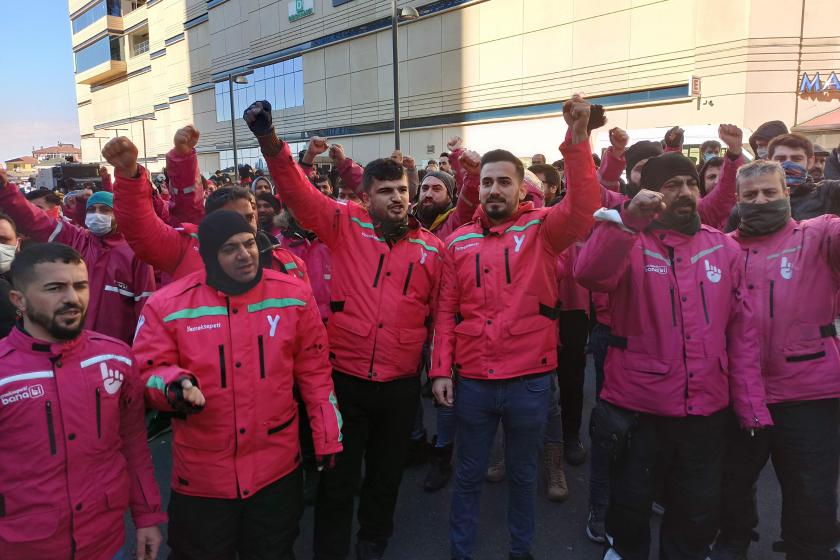 Yemeksepeti kuryelerinin eylemleri 7. gününde: Ölmek var dönmek yok!