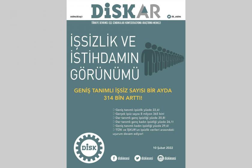 DİSK-AR İşsizlik ve İstihdamın Görünümü Raporu 10 Şubat 2022