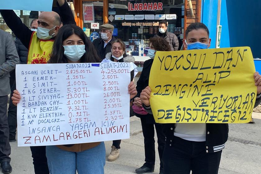 Elazığ'da zamlar protesto edildi