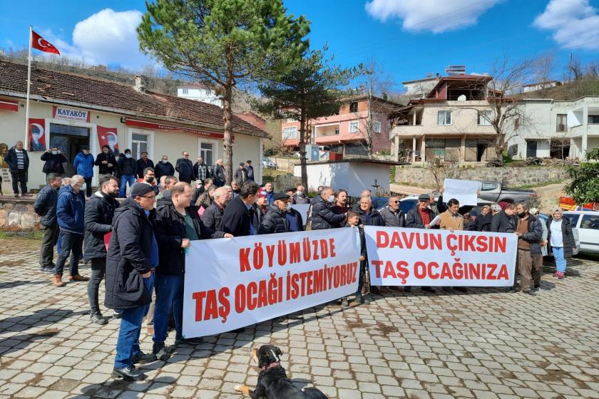 Fatsa Kayaköylüler taşocağı ısrarını protesto etti