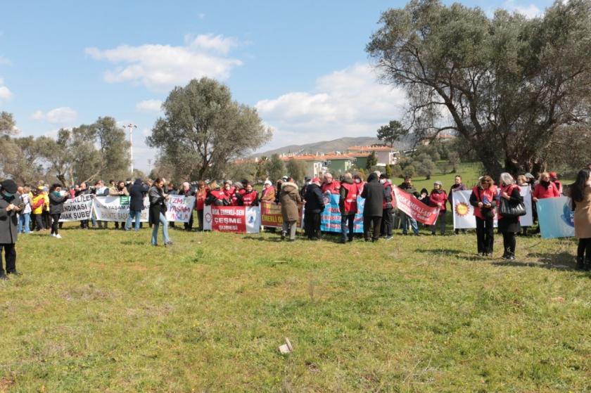 İzmir'de maden yönetmeliğine karşı eylem