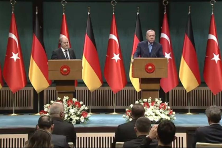 Olaf Scholz ve Tayyip Erdoğan