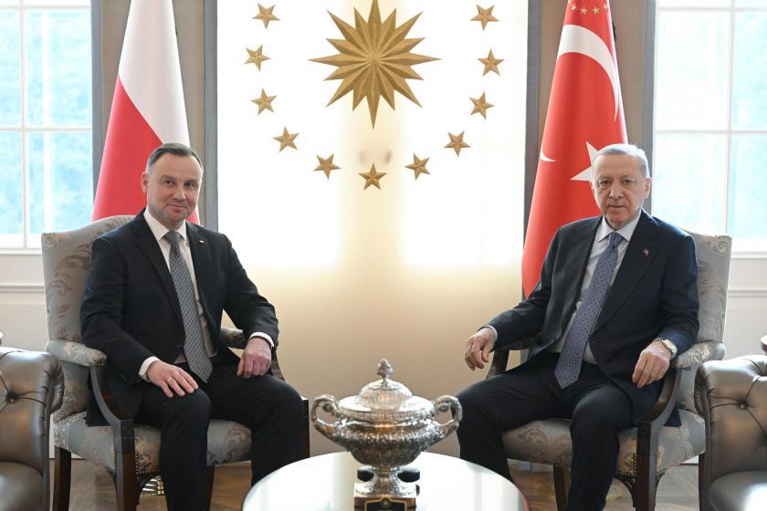 Andrzej Duda (solda) ve Recep Tayyip Erdoğan