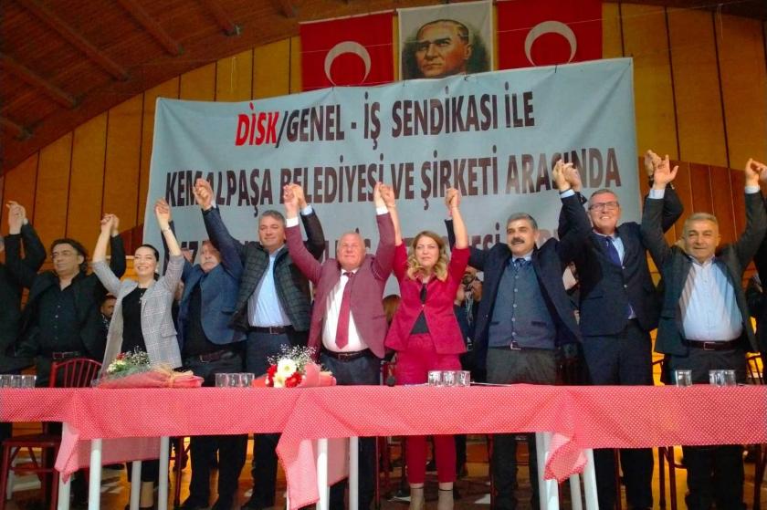 Kemalpaşa Belediyesi ve Genel-İş arasındaki toplu iş sözleşmesi töreni