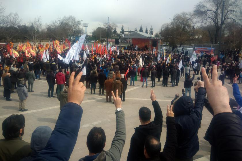 Ankara'da gerçekleştirilen Newroz mitinginden bir fotoğraf.