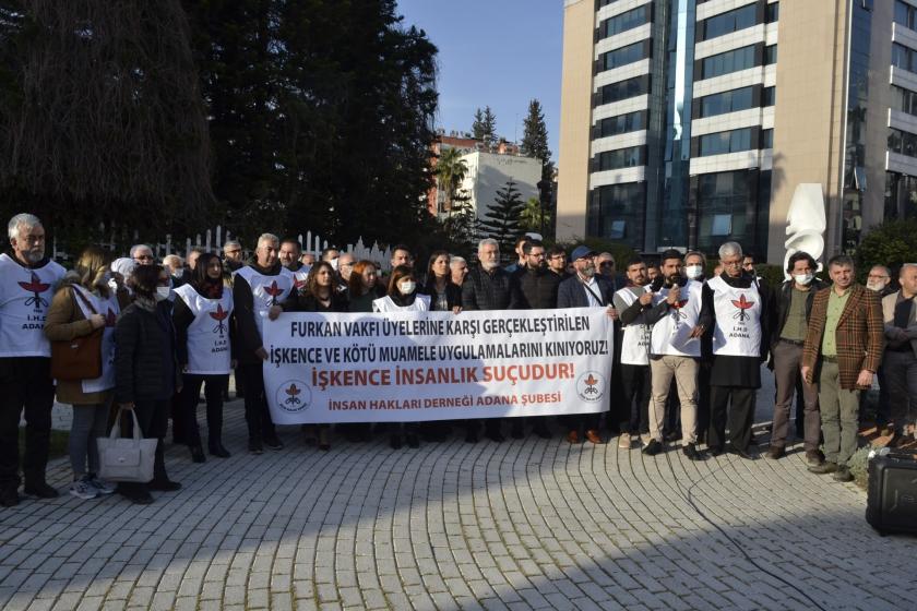 Adana’da Furkan Vakfı üyelerine ve sokak eylemlerine yönelik polisin müdahalesi protesto edildi