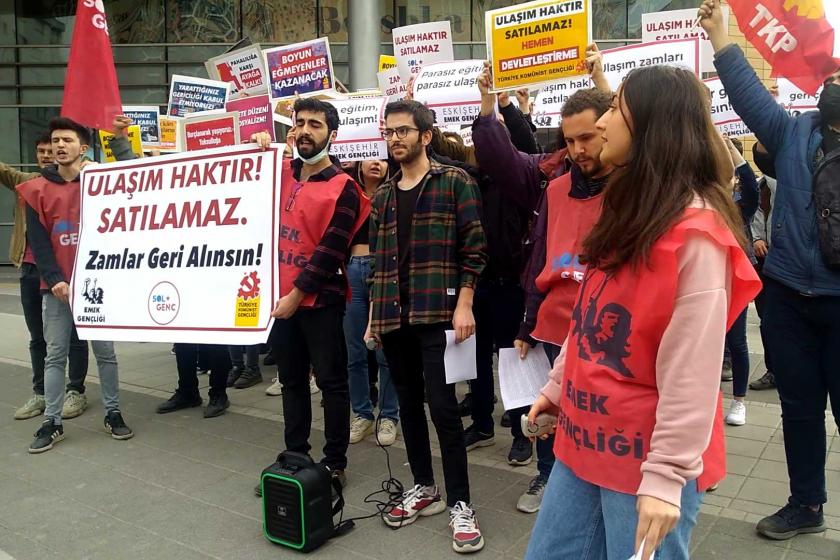 Eskişehir'deki ulaşım zammı protestosu