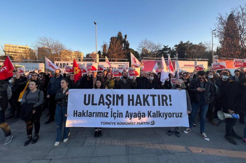 TKP ulaşım zammı protestosu