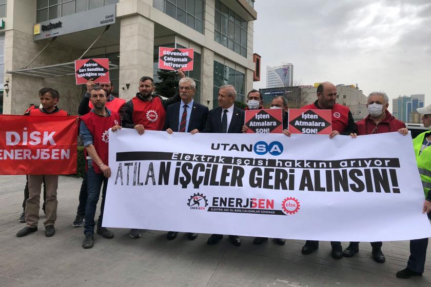 EnerjiSA işçilerinin eyleminde CHP'li vekiller